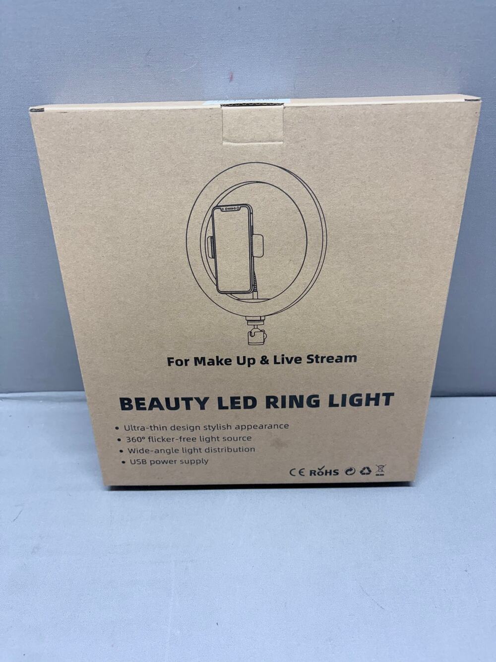 10.2 LED Ring Light with Phone Holder Makeup Live Stream Video Photography New
